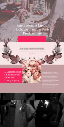 Luxus Hochzeit Produzenten - Online HTML Page Builder