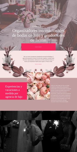 Página De Inicio Del Sitio Web Para Productores De Bodas De Lujo