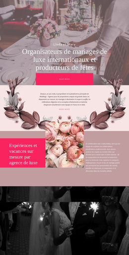 Producteurs De Mariages De Luxe - Thème WordPress Professionnel