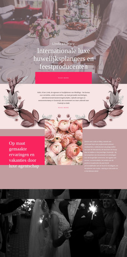 Producenten Van Luxe Bruiloft Portfoliowebsite-Sjablonen