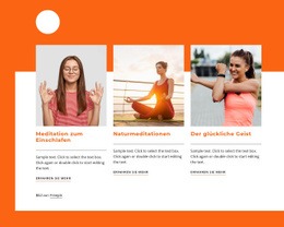 Über Meditation – Moderne Einseitenvorlage