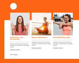 Über Meditation - E-Commerce-Website