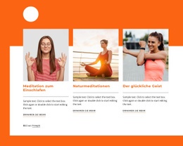 Über Meditation - Responsive Website-Vorlagen