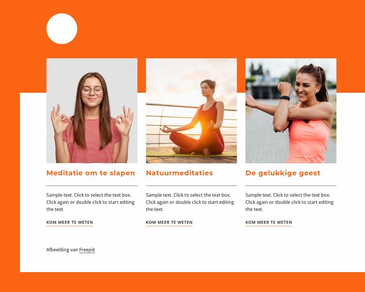 Over meditatie Website mockup