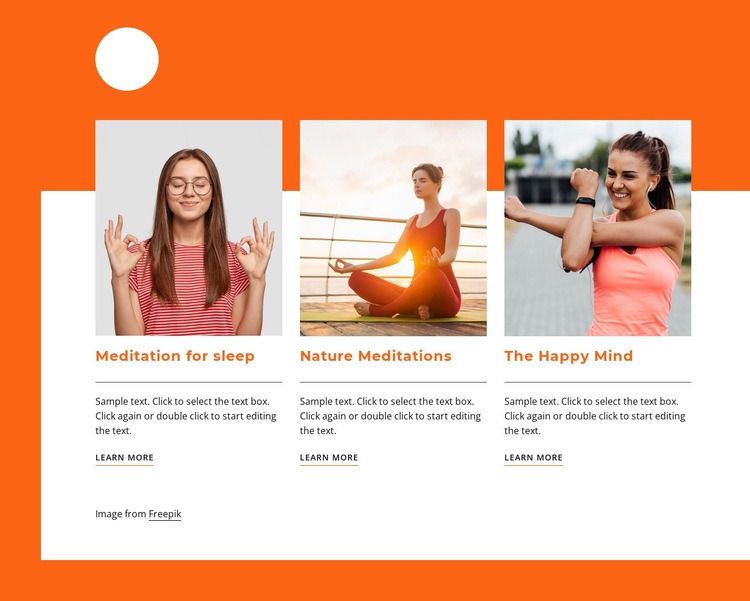 About meditation Webflow Template Alternative