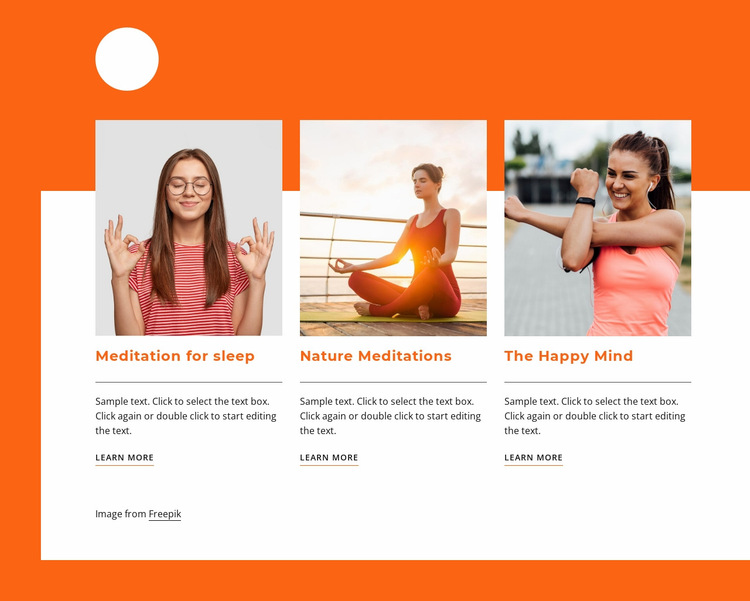About meditation Website Builder Templates