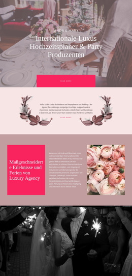 Luxushochzeit – Fertiges Website-Design