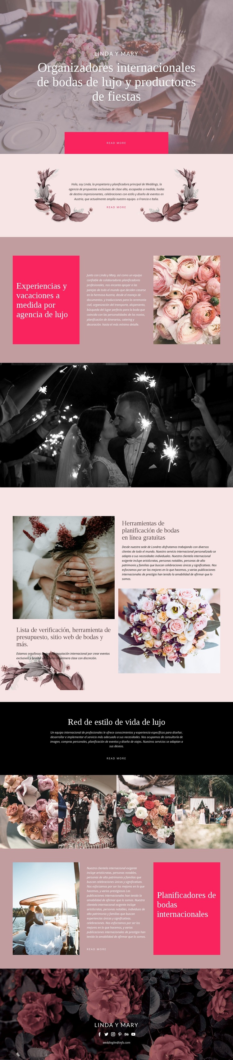 Boda de lujo Creador de sitios web HTML