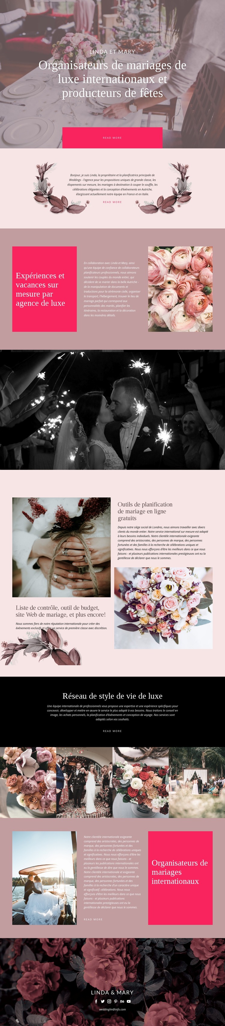 Mariage de luxe Conception de site Web