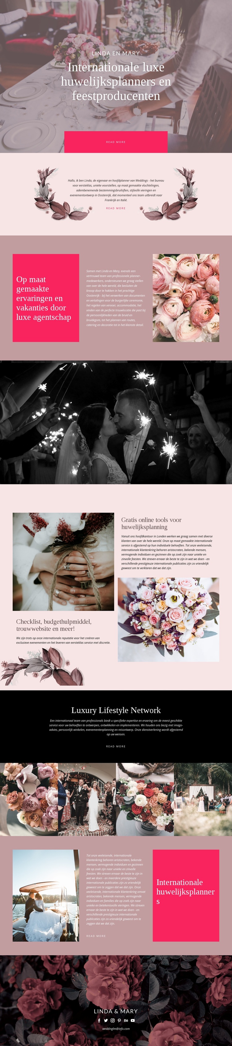 Luxe bruiloft Website ontwerp