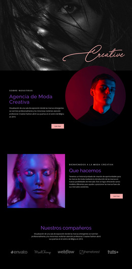 Agencia De Moda Creativa: Plantilla De Sitio Web Sencilla