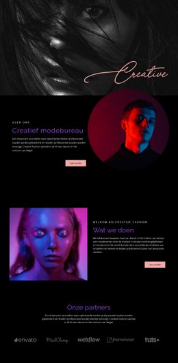 Prachtige HTML5-Sjabloon Voor Creatief Modebureau