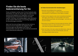Design-Layout-Funktionalität Für Autoversicherung