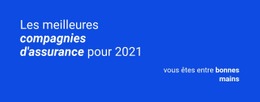 Une Assurance Fiable - Créateur De Site Web Par Glisser-Déposer