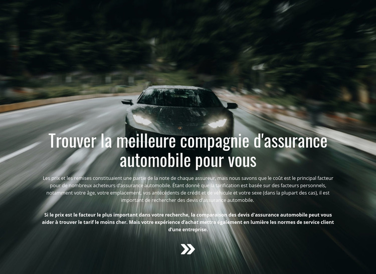 Assurance pour votre voiture Modèle HTML