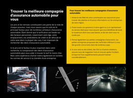 Fonctionnalité De Mise En Page De Thème Pour Assurance Voiture