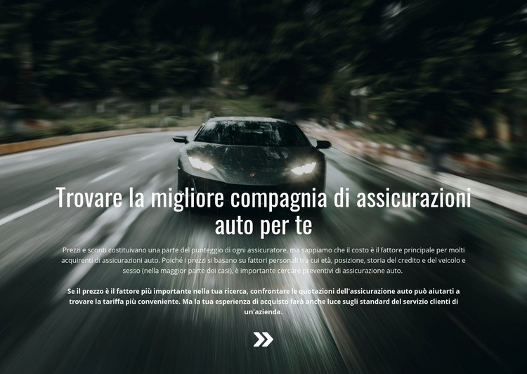 Assicurazione per la tua auto Progettazione di siti web