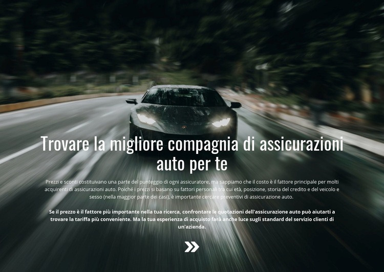 Assicurazione per la tua auto Pagina di destinazione