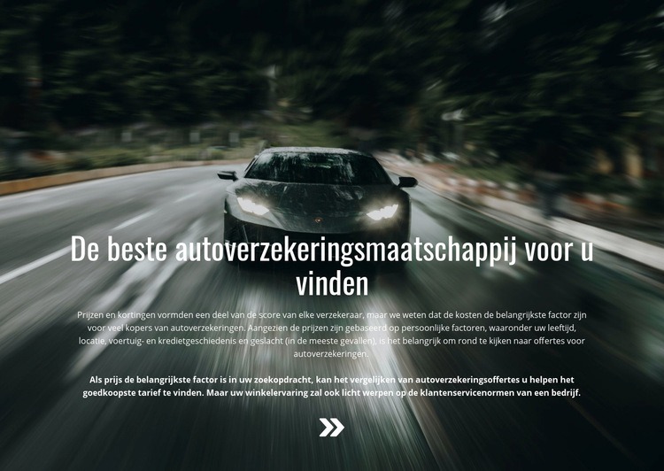 Verzekering voor uw auto Website Builder-sjablonen