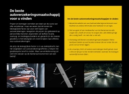 Klaar Voor Gebruik Siteontwerp Voor Autoverzekering