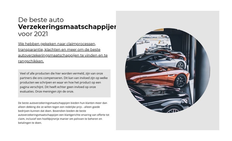 Beste autoverzekering Website ontwerp