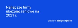 Niezawodne Ubezpieczenie - Piękny Szablon HTML5