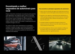 Seguro De Automóvel Modelo De Site CSS Gratuito