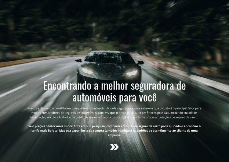 Seguro para seu carro Modelo