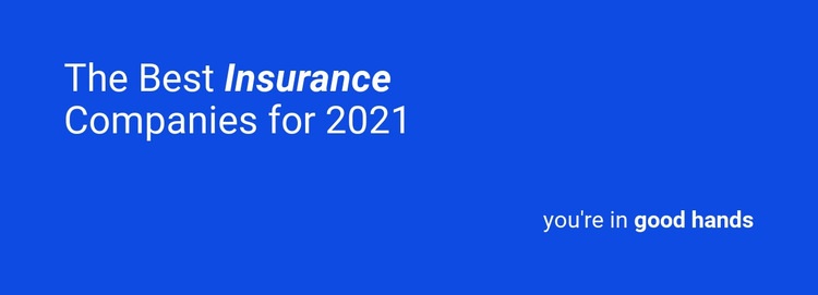 Reliable insurance Web Page Design