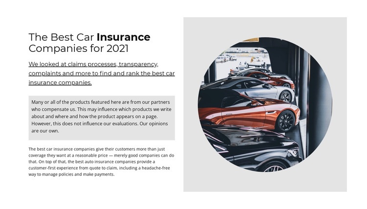 Best car insurance Wix Template Alternative