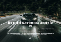 Insurance For Your Car WordPress Website Builder Free