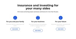 Insurance And Investment Basic Html Template With CSS