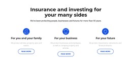 Insurance And Investment Basic Html Template With CSS