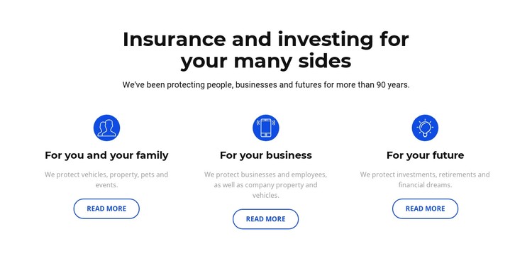 Insurance and investment CSS Template