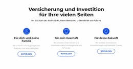 Versicherung Und Investition – Moderne HTML5-Vorlage