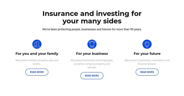 Insurance and investment Elementor Template Alternative