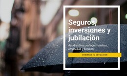 Inversión En Seguros Y Jubilación - Tema De Una Página