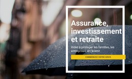 Investissement D'Assurance Et Retraite - Inspiration Pour Une Maquette De Site Web
