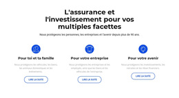 Fonctionnalité De Mise En Page Pour Assurance Et Investissement