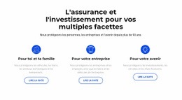 Assurance Et Investissement - Modèle HTML D'Une Page