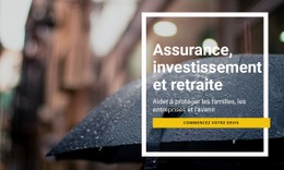 Investissement D'Assurance Et Retraite - Meilleure Page De Destination