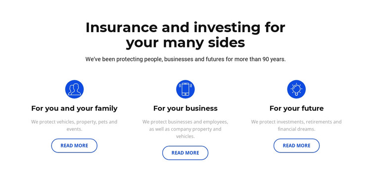 Insurance and investment HTML Template