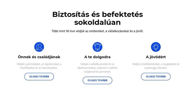 Biztosítás és befektetés CSS sablon