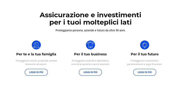 Assicurazione e investimento Tema WordPress