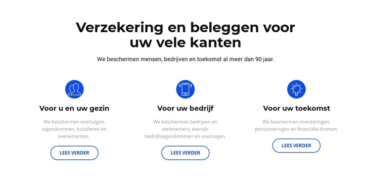 Verzekering en investeringen CSS-sjabloon