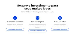 Seguro E Investimento - Modelo De Página HTML