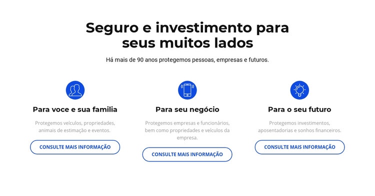 Seguro e investimento Modelo