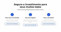 Seguro E Investimento - Modelo HTML De Uma Página