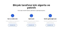 Sigorta Ve Yatırım CSS Ile Temel Html Şablonu