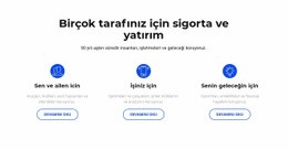 Sigorta Ve Yatırım - Bir Sayfalık HTML Şablonu